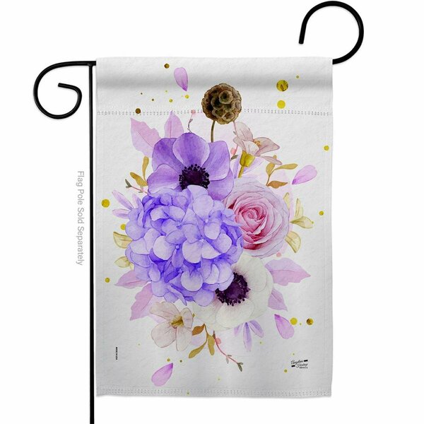 Patio Trasero G135605-BO Flower Arrangment Floral Double-Sided Decorative Garden Flag, Multi Color PA3914695